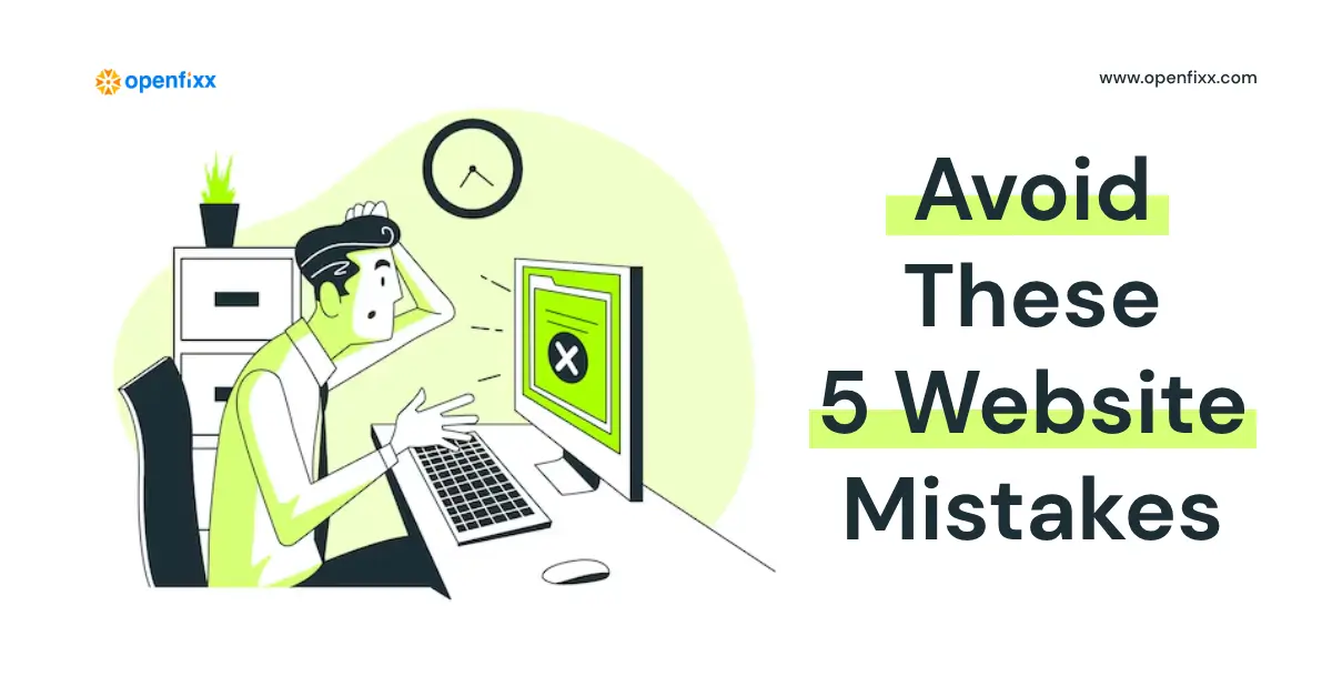 5 website mistakes